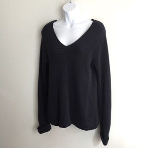 Wide V-Neck Sweater top